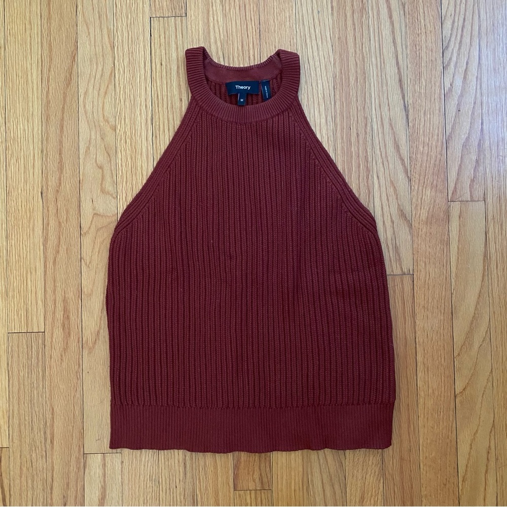 Theory Tank Sweater (Merlot Red, M)